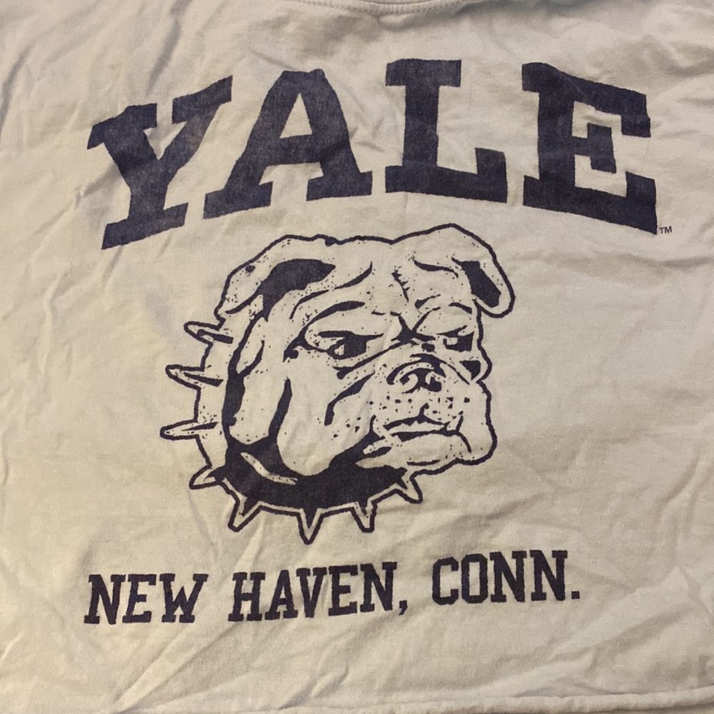 Oversized cropped ‘Yale’ tee shirt - Picture 3 of 3